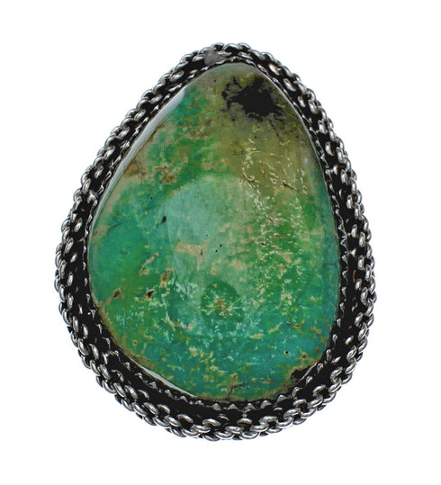 American Indian Genuine Sterling Silver Kingman Turquoise Ring Size 9-3/4 NN20206